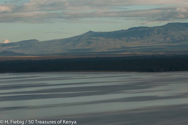 Mt. Eburru raises in the South of Lake Nakuru National Park.